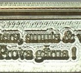 Letras gravadas em Latão