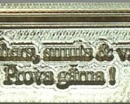 Letras gravadas em Latão