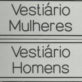 Placas portas vestiários