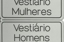 Placas portas vestiários